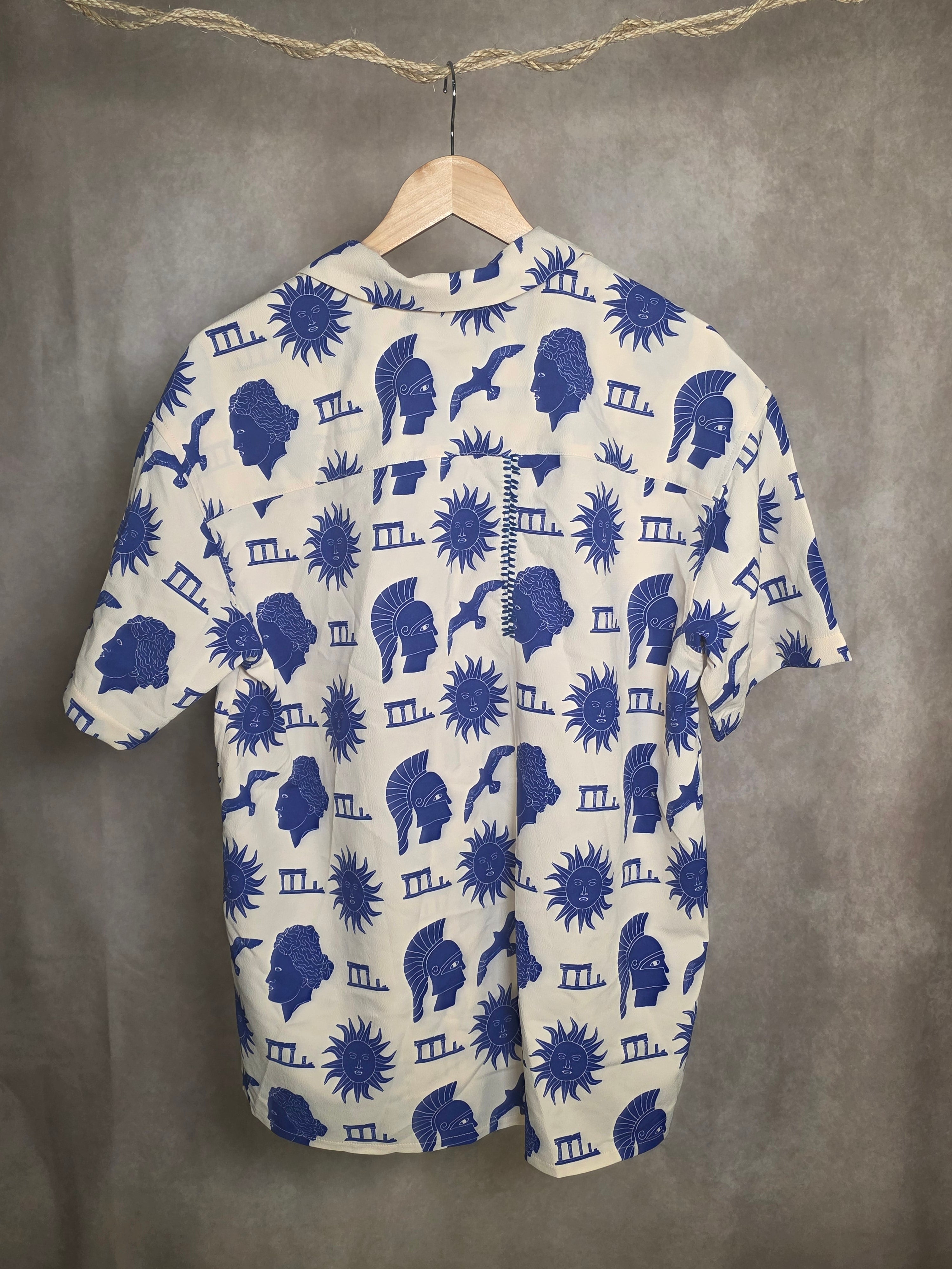 Camicia jacquard stampa grafica