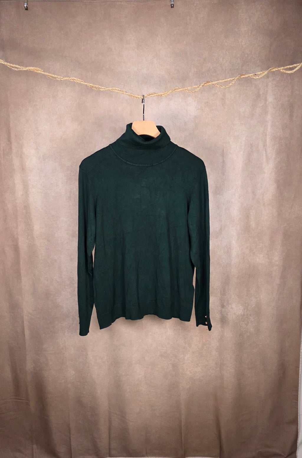 Maglia dolcevita verde smeraldo