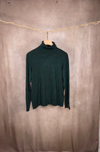 Maglia dolcevita verde smeraldo