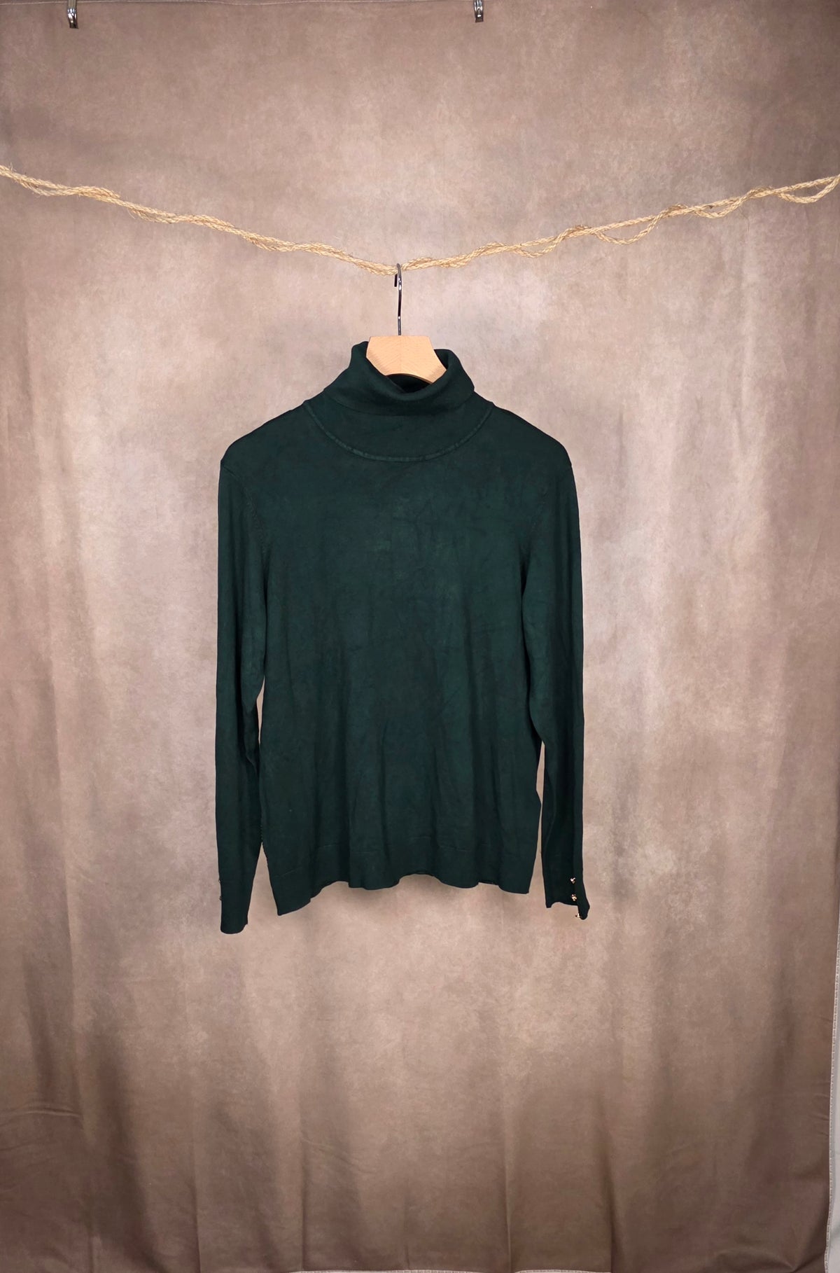 Maglia dolcevita verde smeraldo