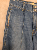 Jeans cropped gamba ampia