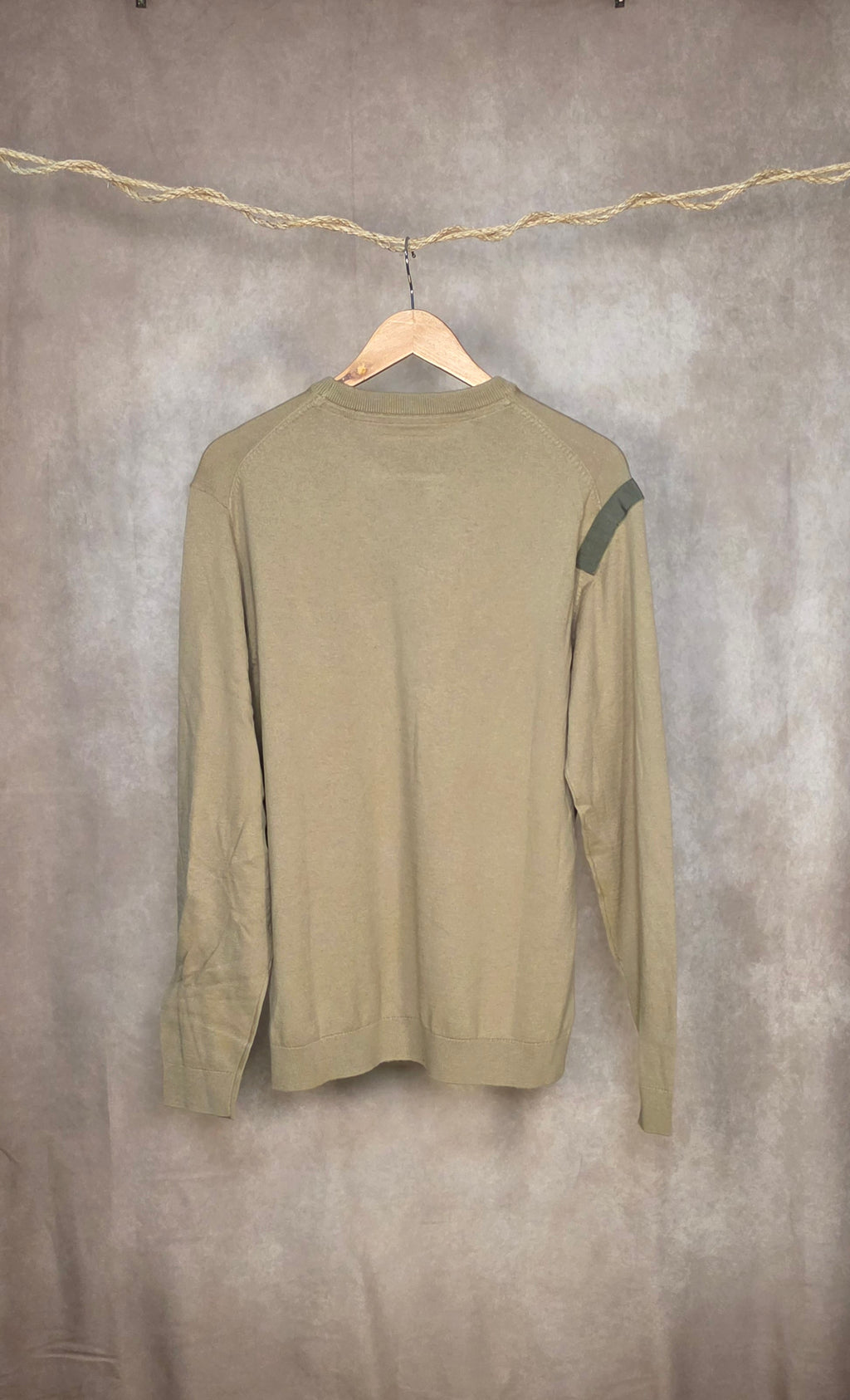 Maglia girocollo in misto cotone e cashmere