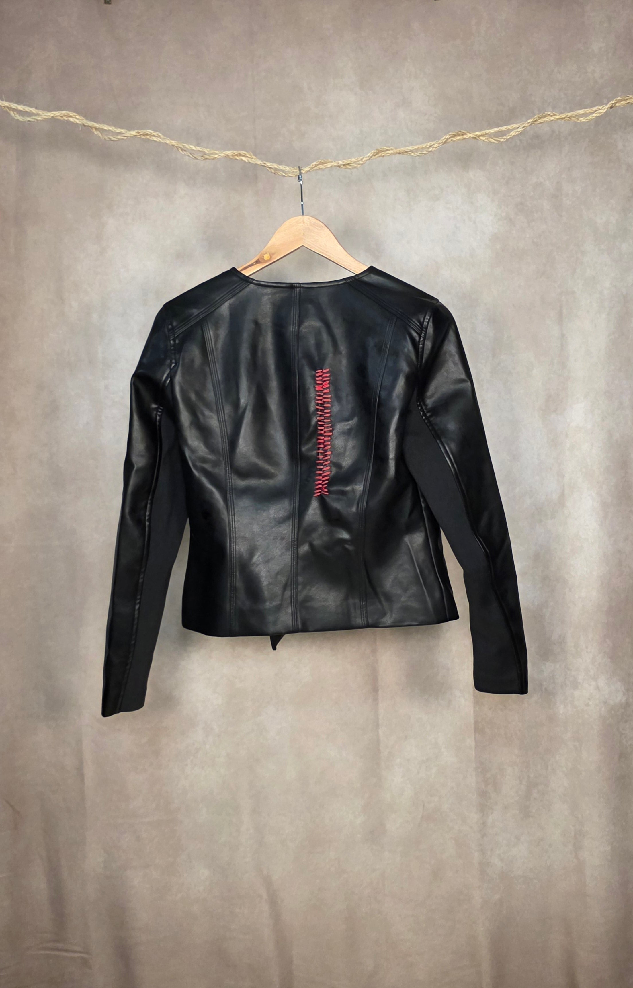 Giacca biker in similpelle