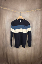 Polo girocollo a maniche lunghe in cotone