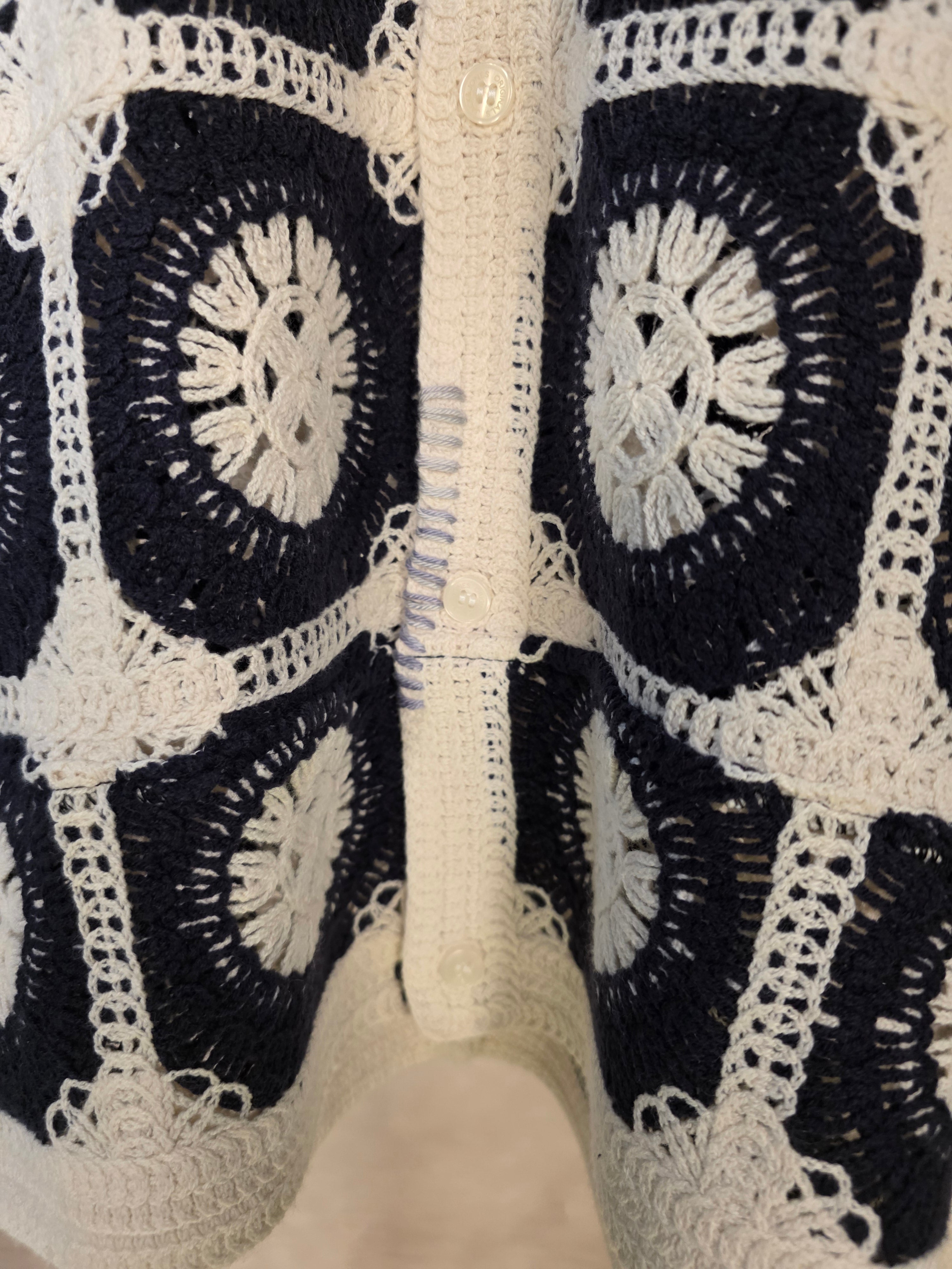 Camicia Crochet in Maglia Traforata