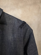 Camicia overshirt in cotone chambray