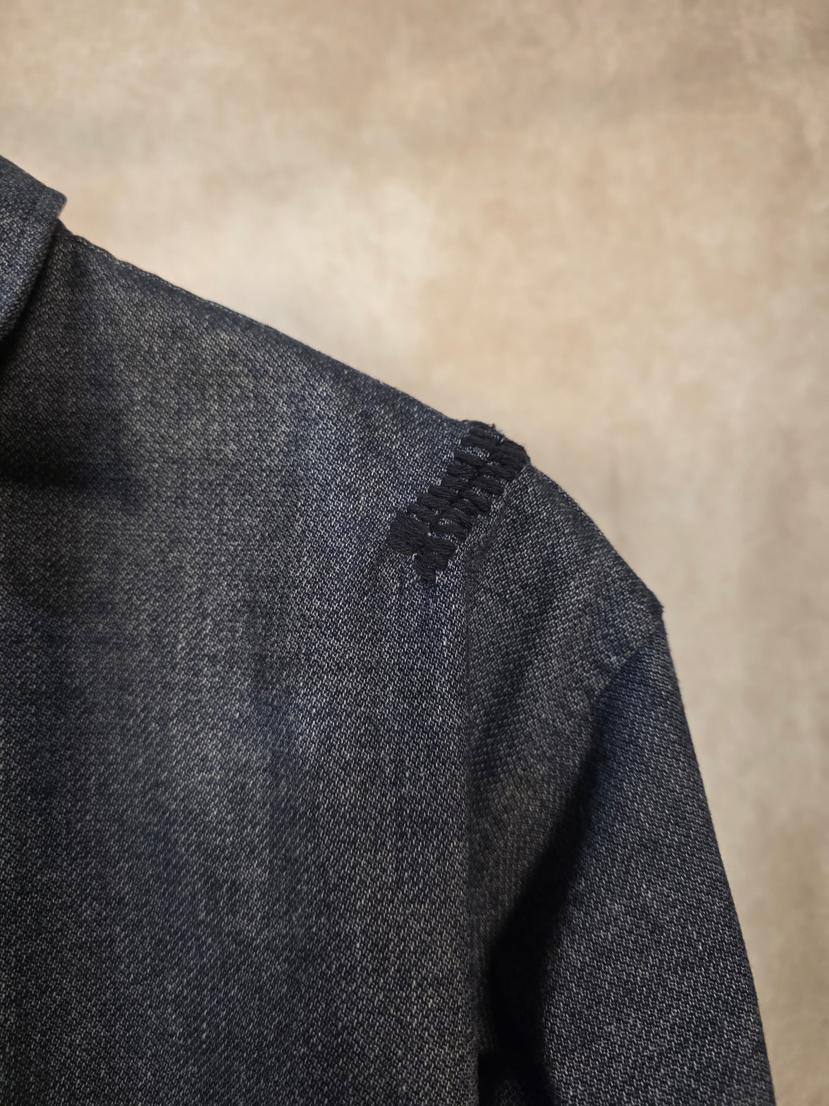 Camicia overshirt in cotone chambray
