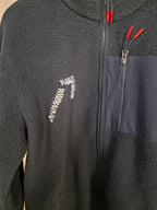 Felpa pile blu navy con zip