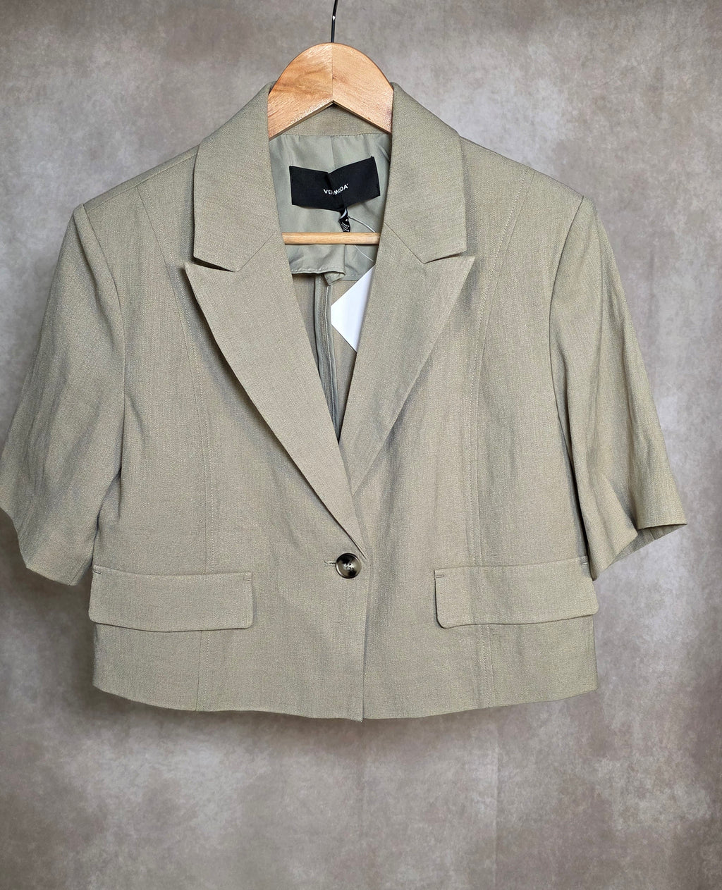 Blazer Cropped a Maniche Corte