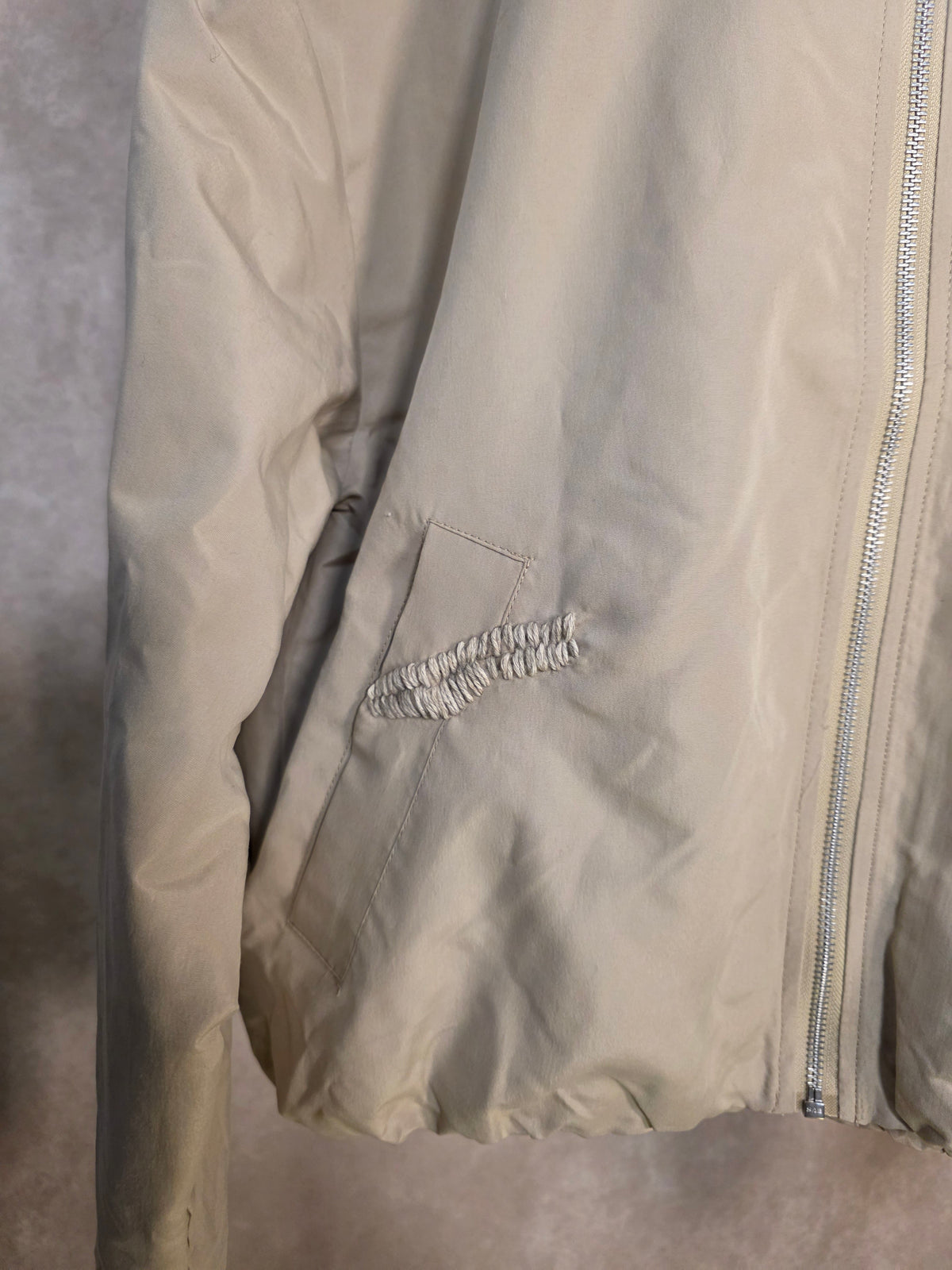 Giacca bomber leggera beige