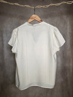 Camicia con inserti in pizzo traforato