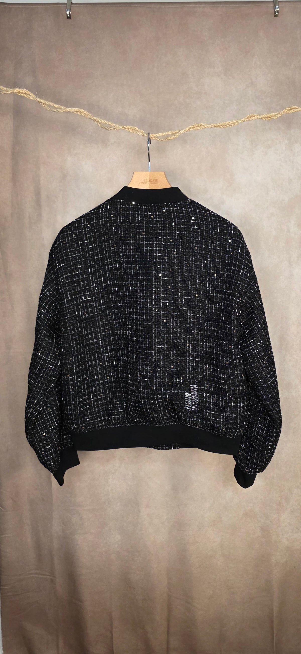 Giacca tweed bomber