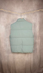 Gilet imbottito verde pastello