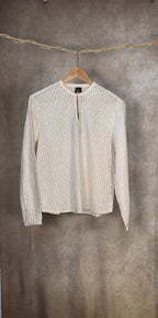 Camicia a maniche lunghe avorio