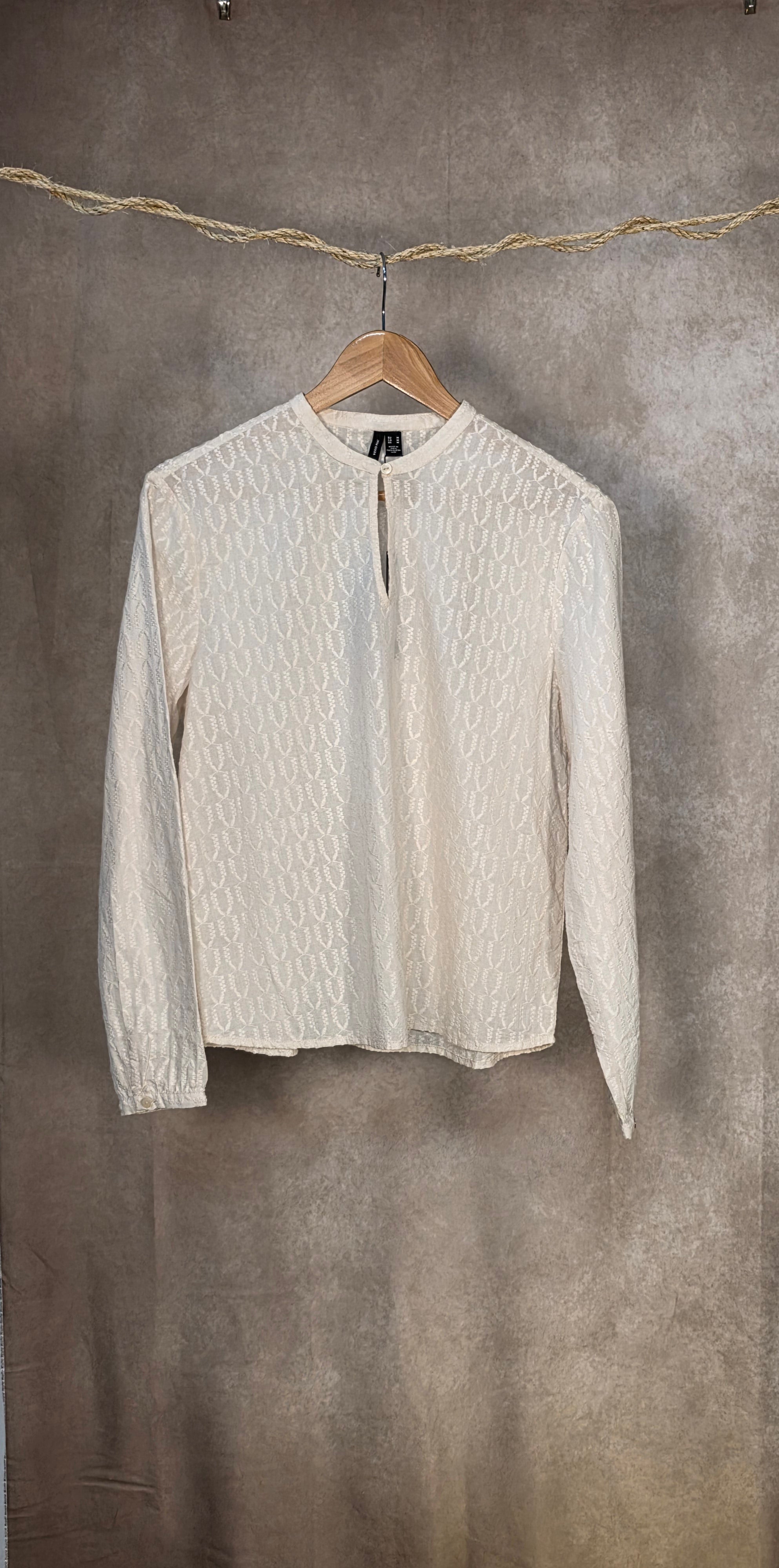 Camicia a maniche lunghe avorio