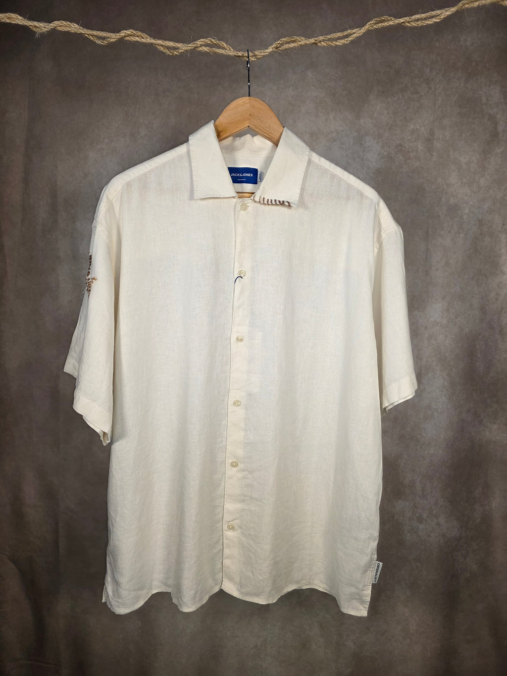 Camicia oversize in misto lino