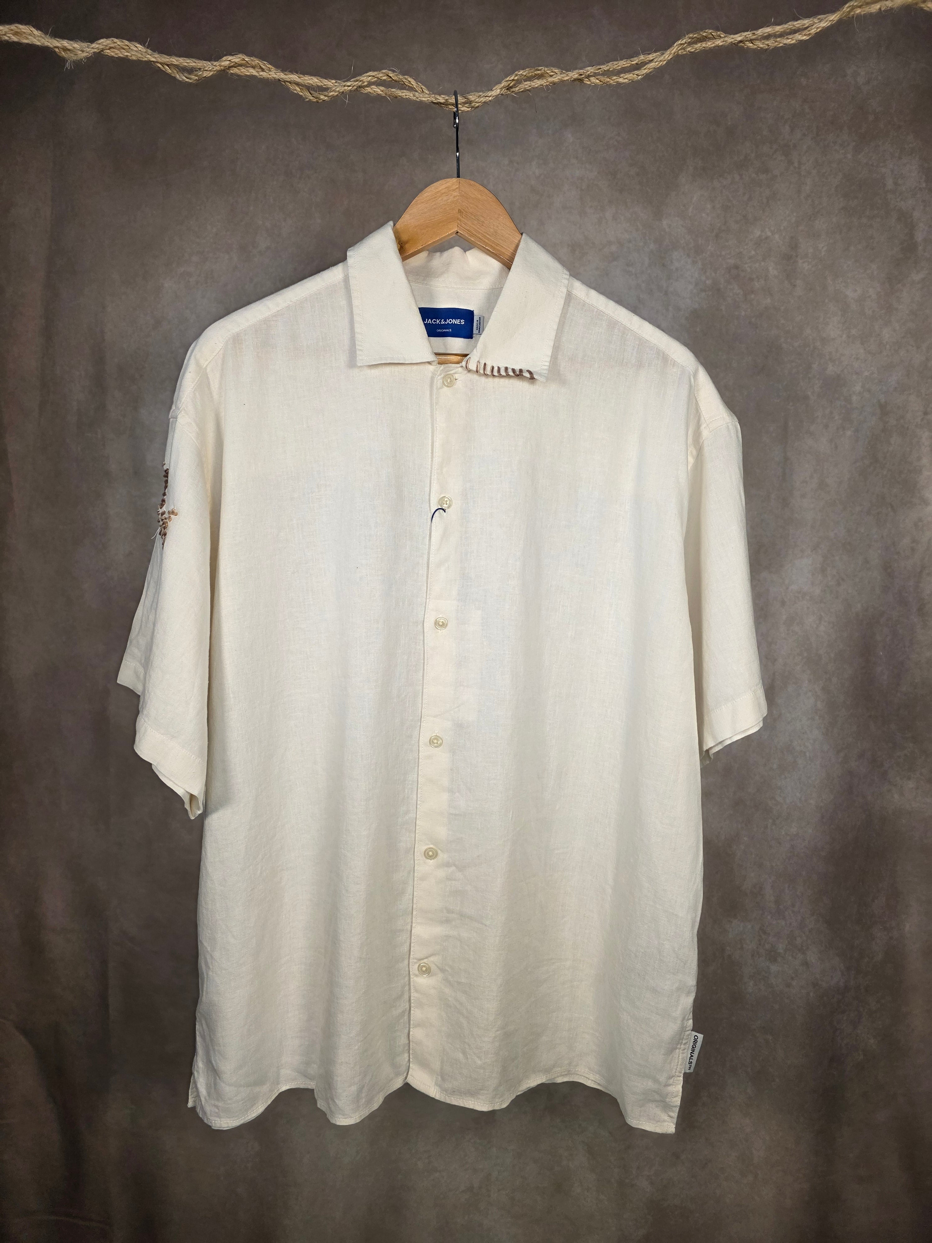 Camicia oversize in misto lino
