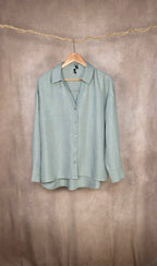 Camicia loose fit verde pastello