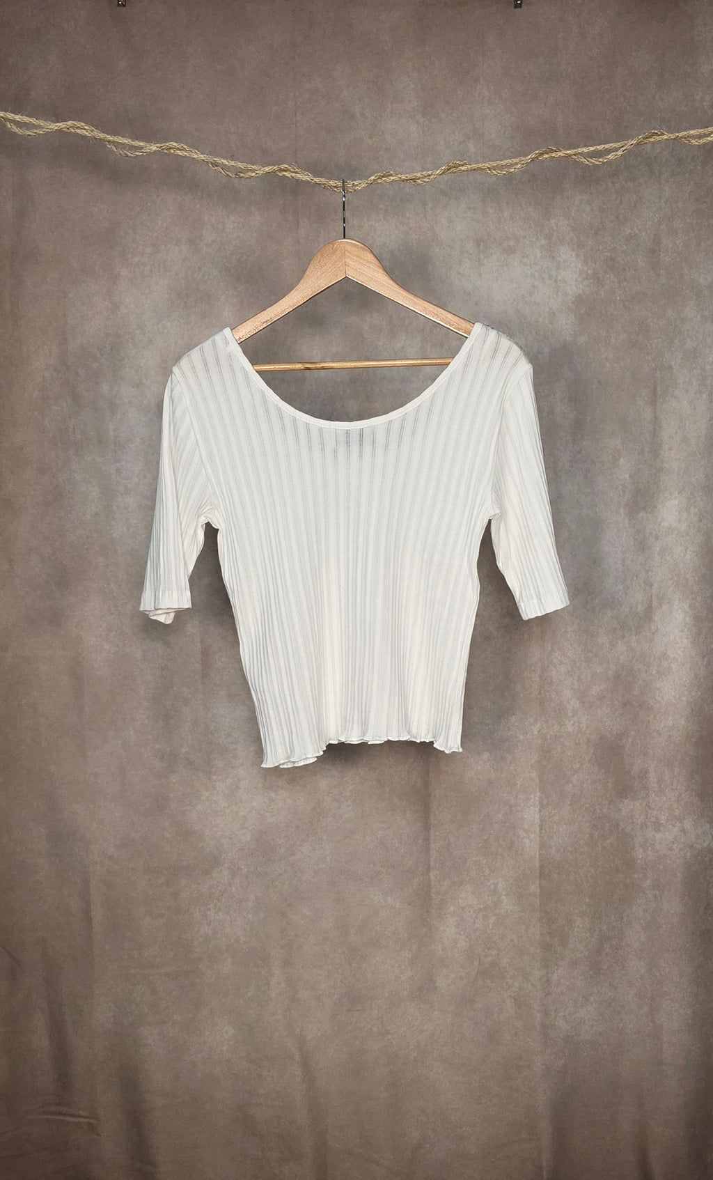 T-shirt bianca in cotone organico