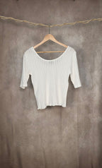 T-shirt bianca in cotone organico