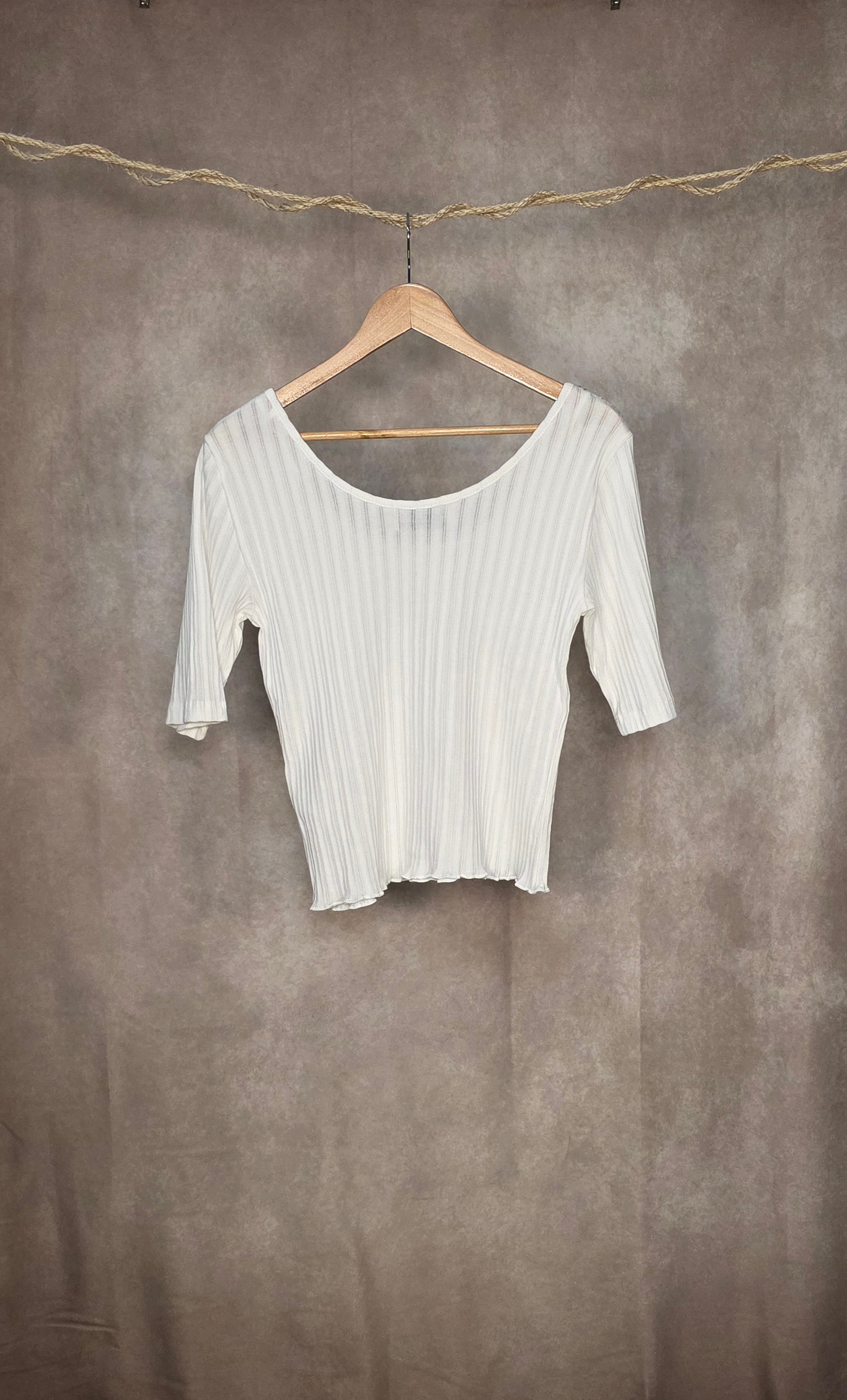 T-shirt bianca in cotone organico