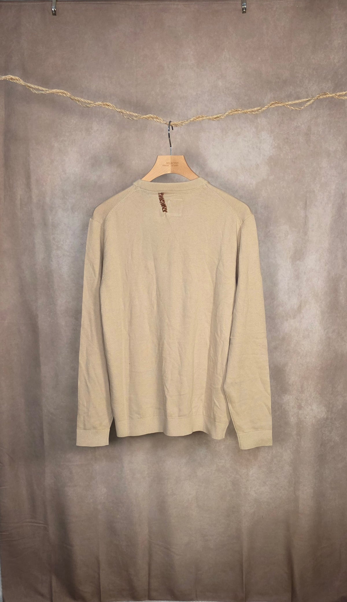 Maglia girocollo in misto cashmere