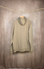 Felpa con cappuccio beige in misto cotone
