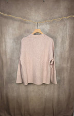 Cardigan in maglia con bottoni rosa cipria