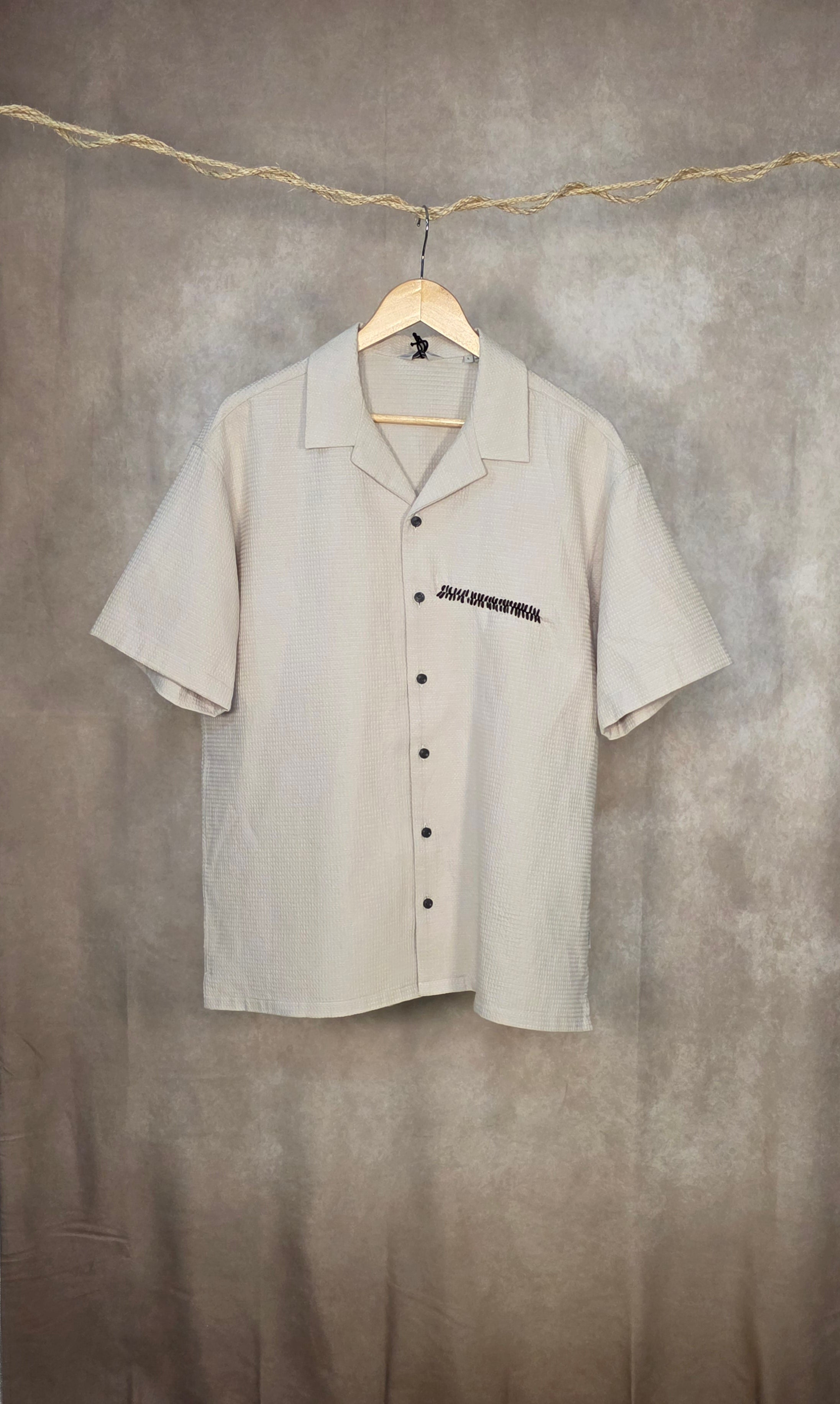 Camicia relaxed fit in misto cotone