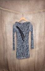Abito mini con stampa animalier