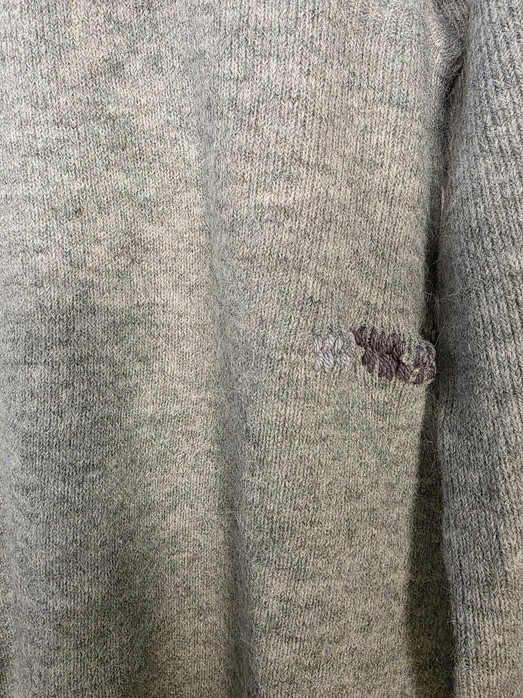 Abito corto in maglia grey melange