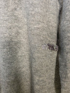 Abito corto in maglia grey melange