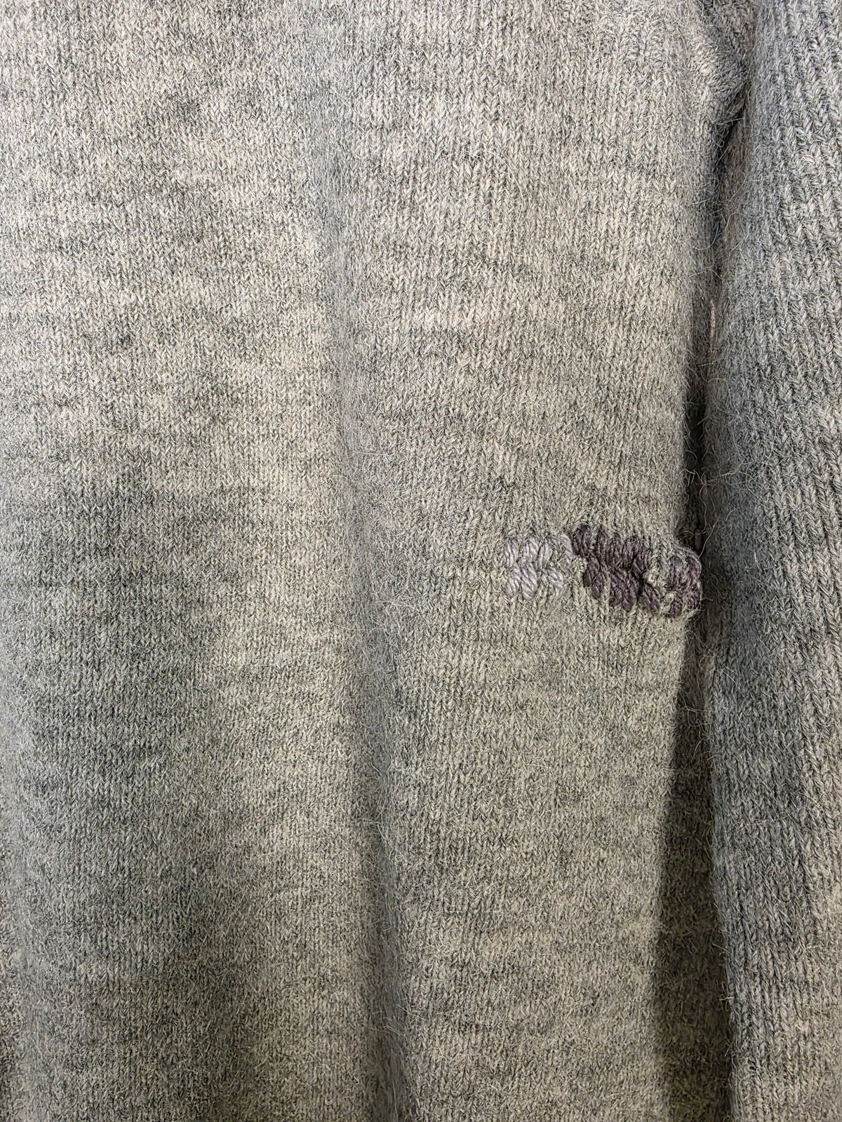 Abito corto in maglia grey melange