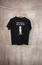 T-shirt nera di cotone