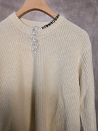 Maglia girocollo in misto cotone
