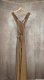 Abito maxi con spalline incrociate