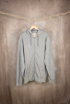 Felpa con zip e cappuccio in cotone