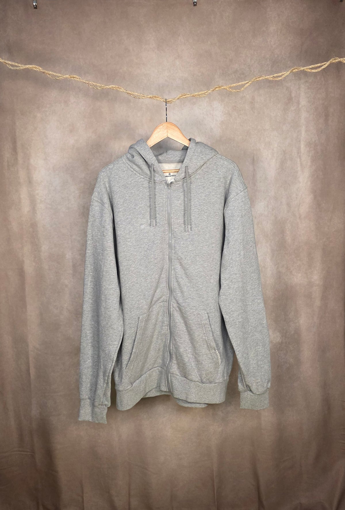 Felpa con zip e cappuccio in cotone