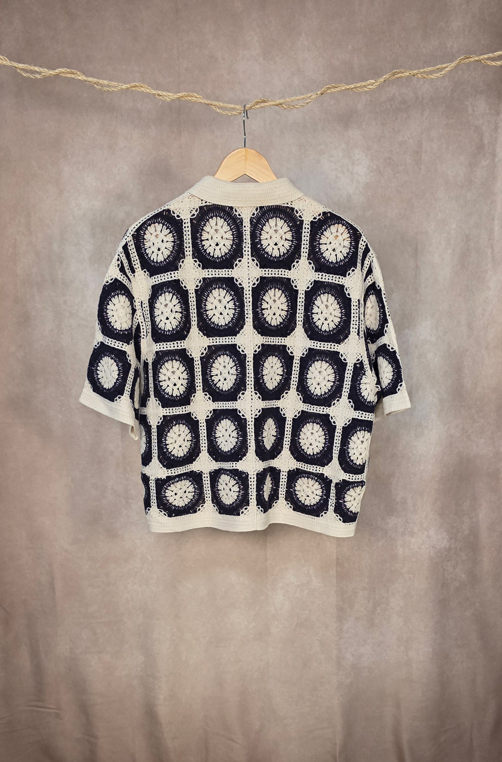 Camicia Crochet in Maglia Traforata