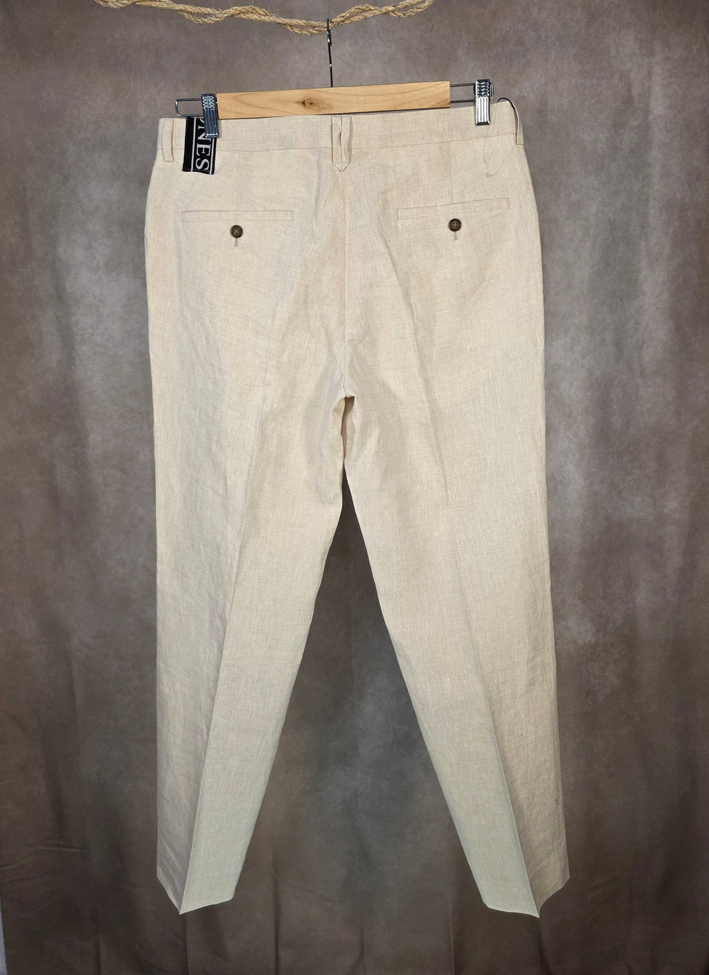 Pantaloni in lino color sabbia