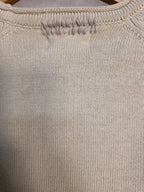 Maglione girocollo in cotone color crema