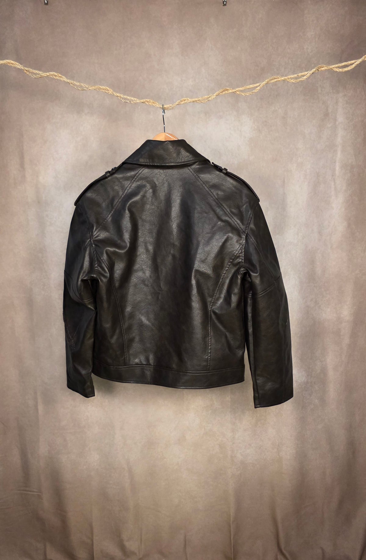 Giacca biker in ecopelle oversize fit