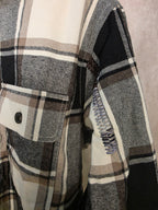 Camicia overshirt a quadri in misto cotone