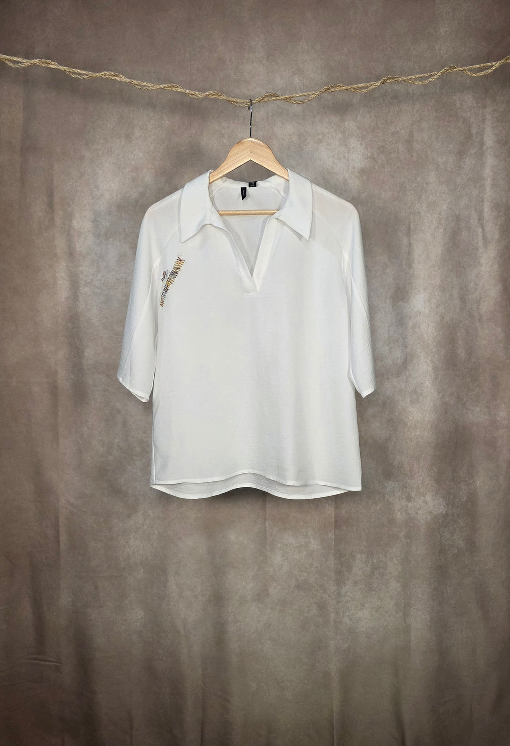 Camicia a maniche tre quarti stile minimal