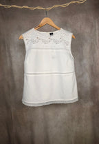 Camicia in pizzo traforato