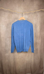 Maglia girocollo blu celeste