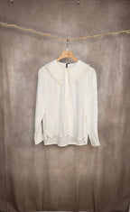 Camicia bianca con finiture in pizzo