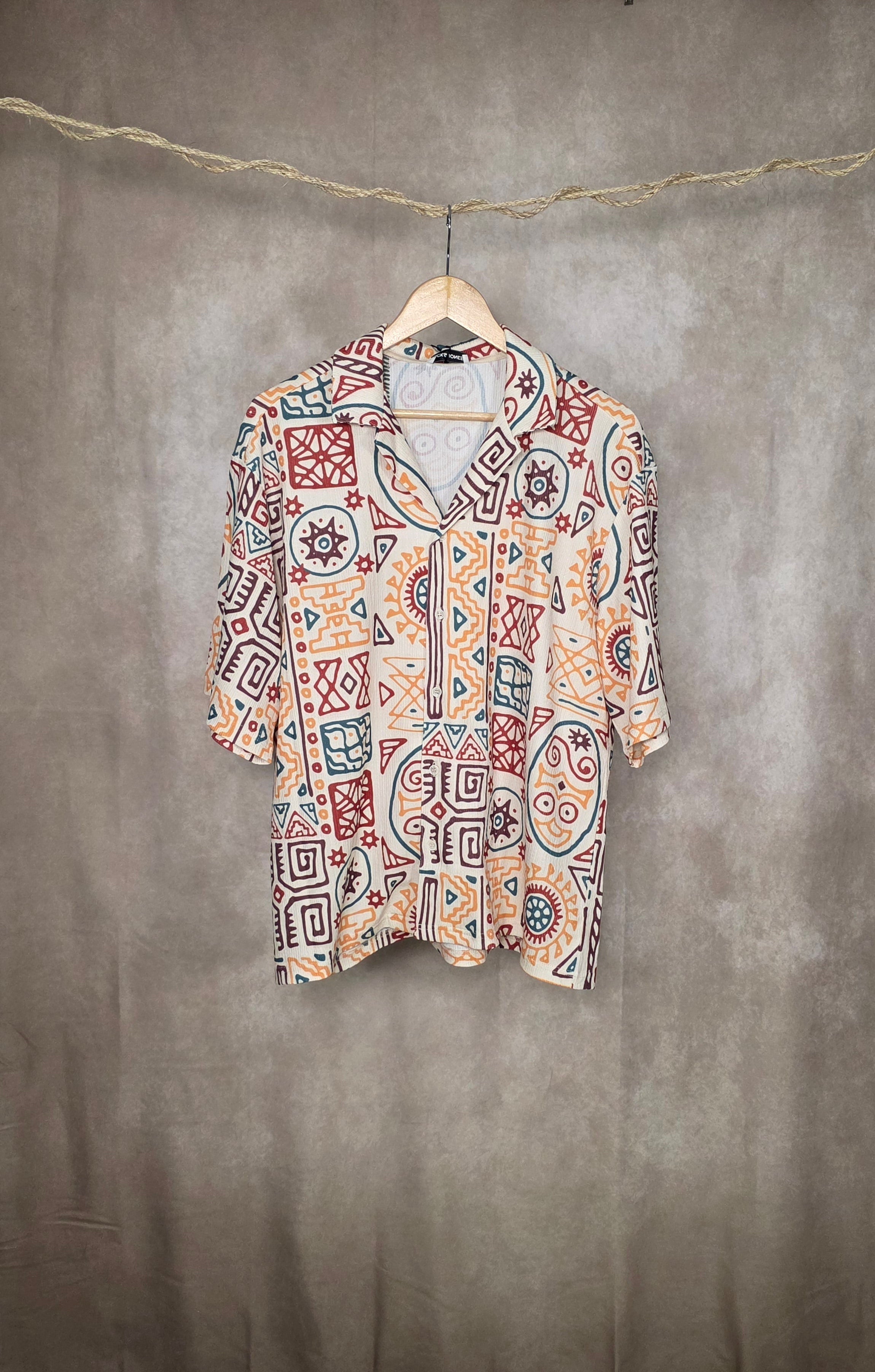 Camicia stampa grafica all-over