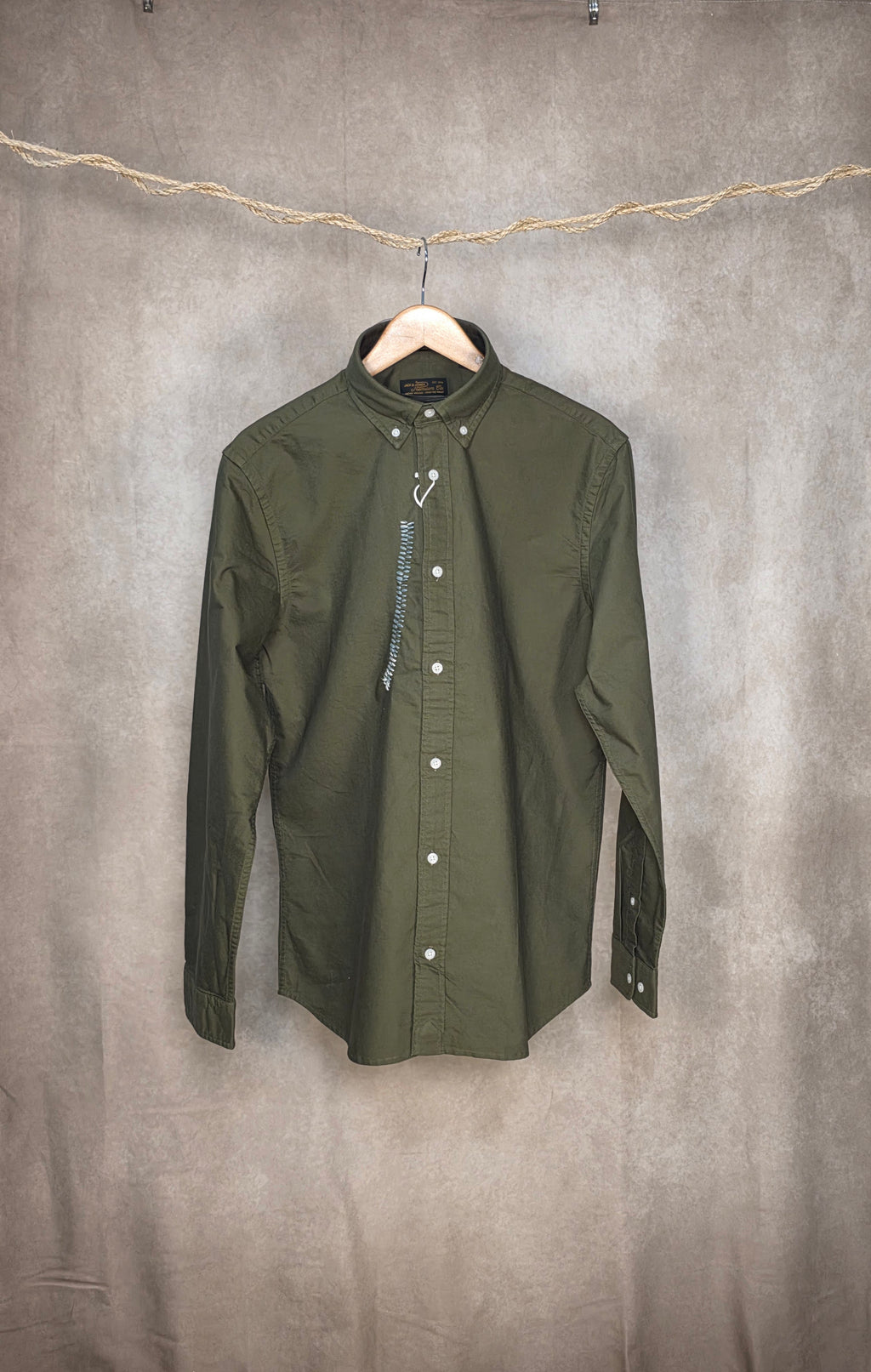 Camicia verde oliva di cotone