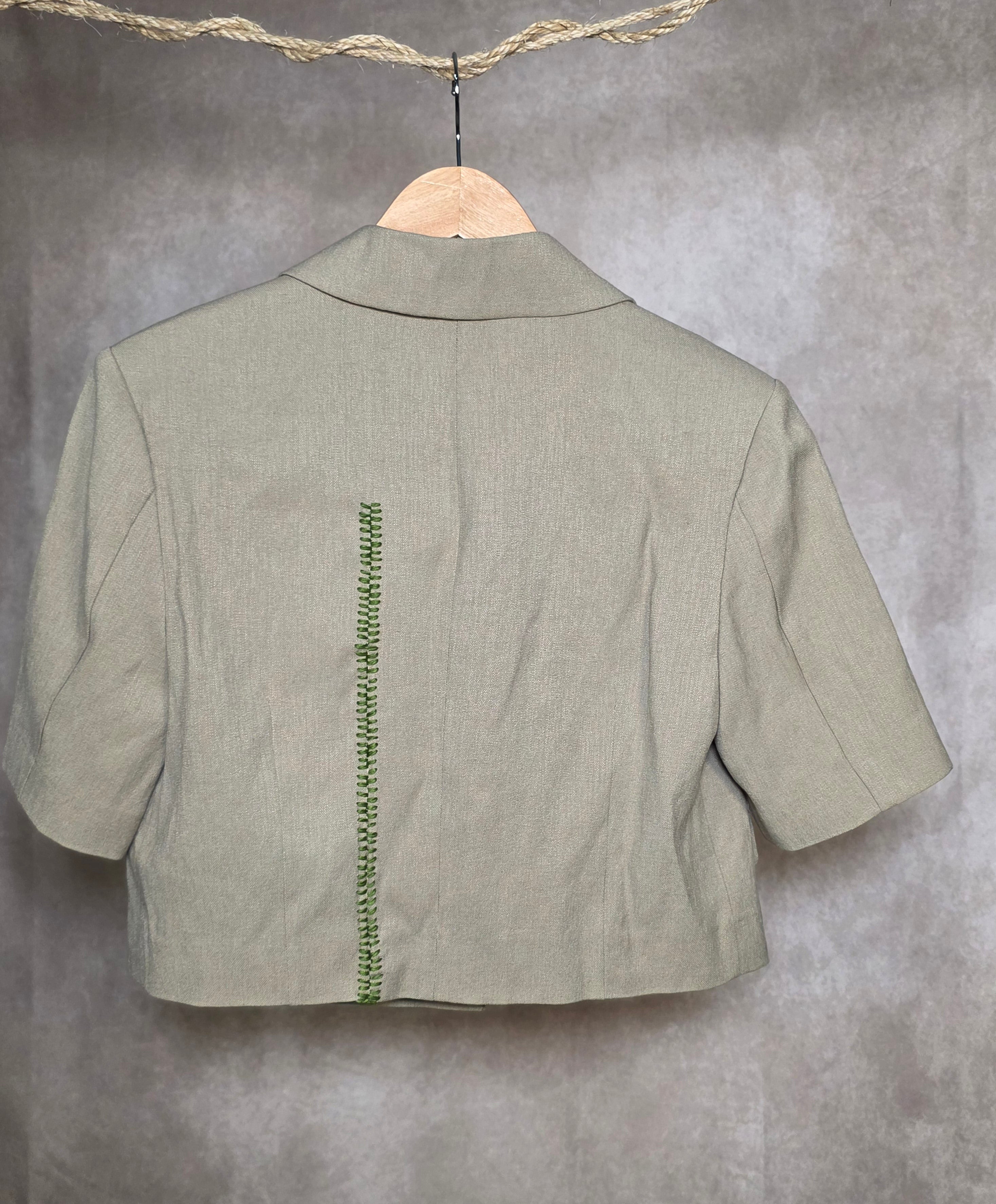 Blazer Cropped a Maniche Corte
